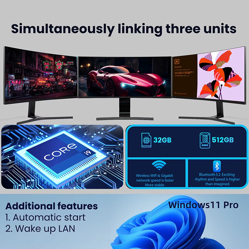 MINI PC Windows 11 Pro Core I9 - Pc Gaming Ram 32Gb 评论和价格