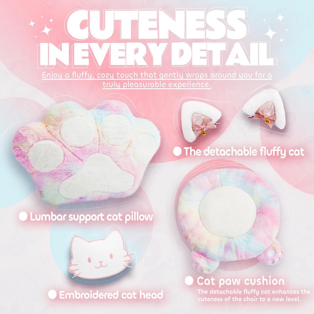 Gaming Chair Cute with Cat Ear - Pc Gaming Girl 评论和价格