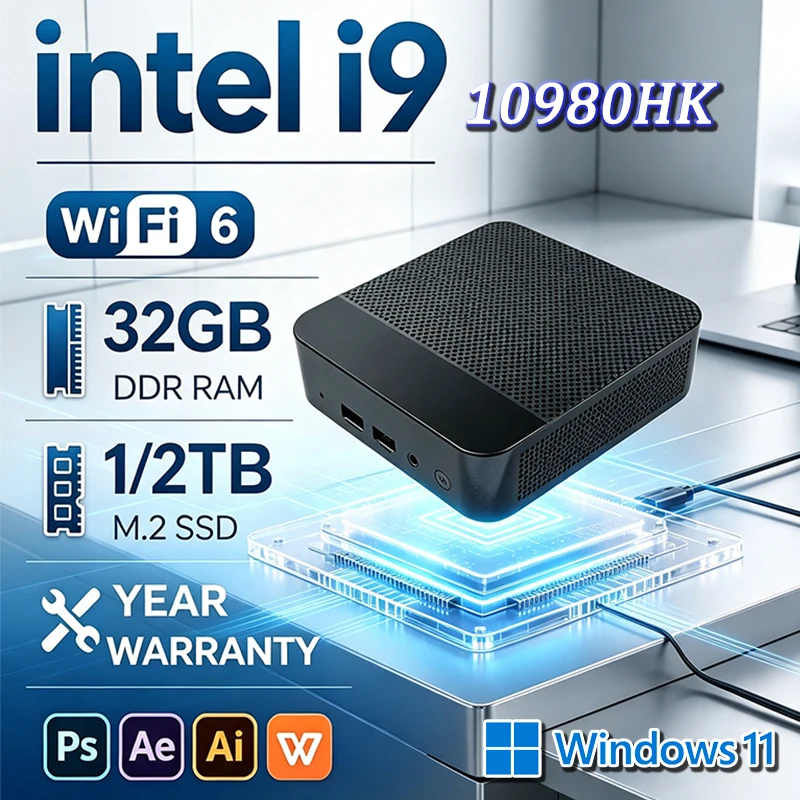 Mini PC Core i9 10980HK Window - Pc Gaming Ram 32Gb 评论和价格