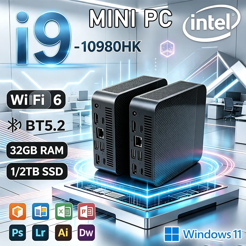 Mini PC Core i9 10980HK Window - Pc Gaming Ram 32Gb 评论和价格