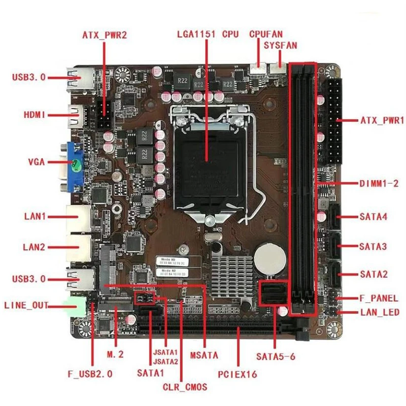 B365 Mini-ITX Motherboard LGA  - Pc Gaming Video 评论和价格