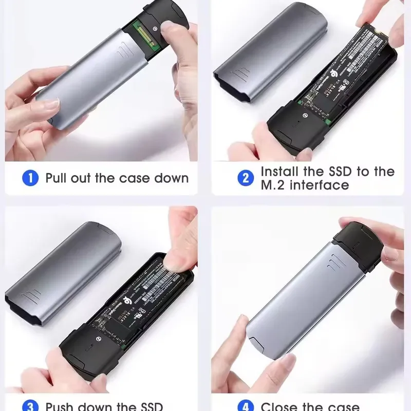 M2 NVMe SSD Enclosure 10Gbps A - Pc Gaming Portable 评论和价格